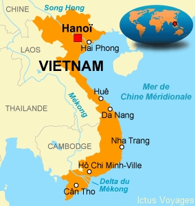 hô chi minh ville carte vietnam